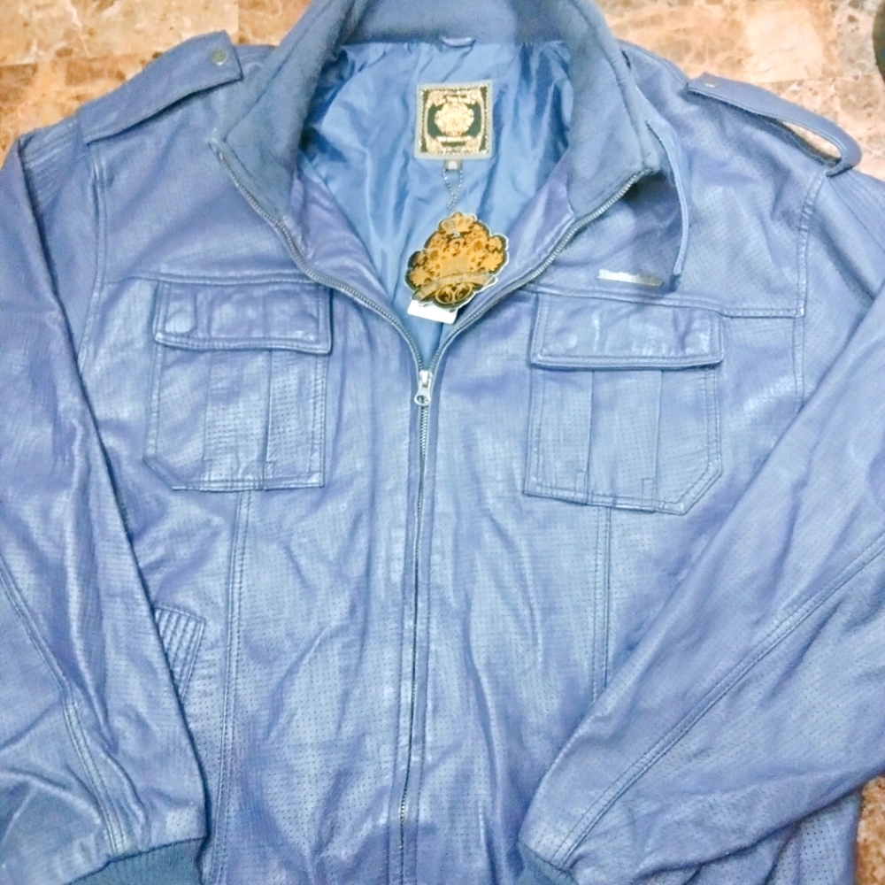 Live Mechanics Leather Bomber Jacket 3X Purple New With Tags!!!!